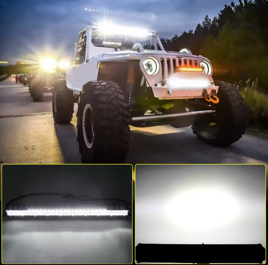 CO LIGHT Super Slim 12D 8" 20" 32" LED Bar Spot Flood Beam LED Light Bar for Tractor Boat Offroad 4WD 4x4 Trucks SUV ATV 12V 24V