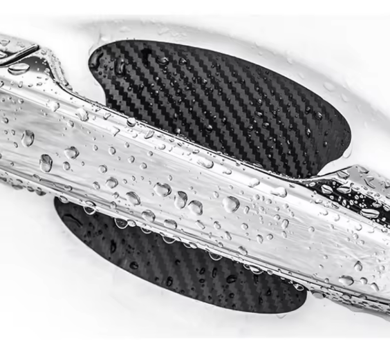 4Pcs/Set Car Door Sticker Carbon Fiber Scratches Resistant Cover Auto Handle Protection Film Exterior Styling Car Accessories