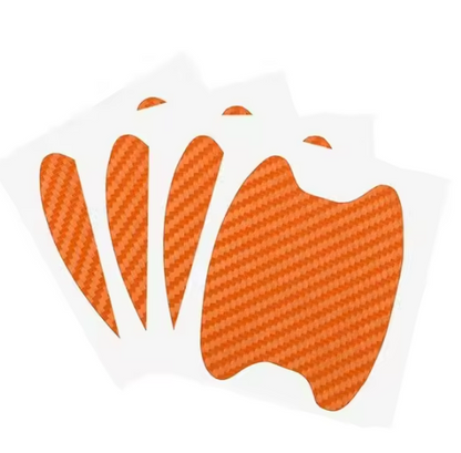 4Pcs/Set Car Door Sticker Carbon Fiber Scratches Resistant Cover Auto Handle Protection Film Exterior Styling Car Accessories