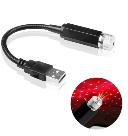 Mini LED Car Roof Star Night Light Projector Atmosphere Galaxy Lamp USB Decorative Adjustable for Auto Roof Room Ceiling Decor